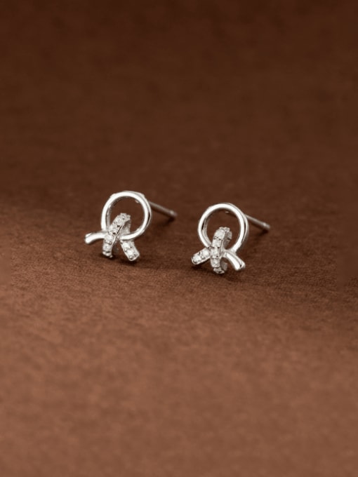 Silver 925 Sterling Silver Geometric Dainty Stud Earring
