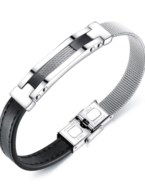 1382 Leather Bracelet Titanium leather Bracelet
