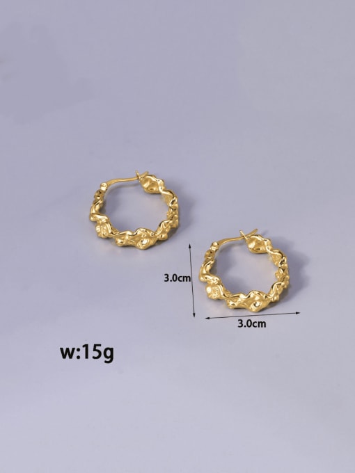 A TEEM Titanium Steel Round Hip Hop Hoop Earring 1
