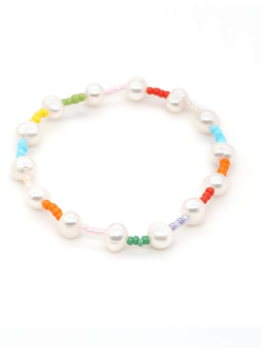 Roxi Imitation Pearl Multi Color Round Minimalist Beaded Bracelet 0