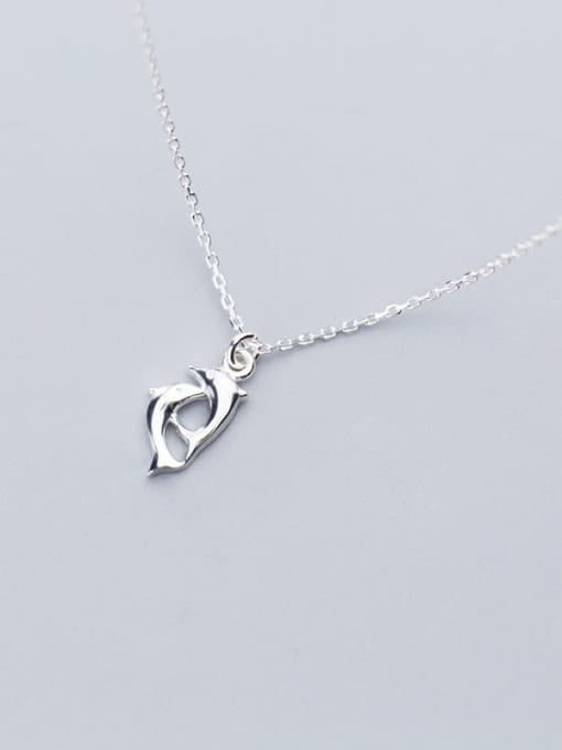 Rosh 925 Sterling Silver Dolphin Minimalist Necklace 1