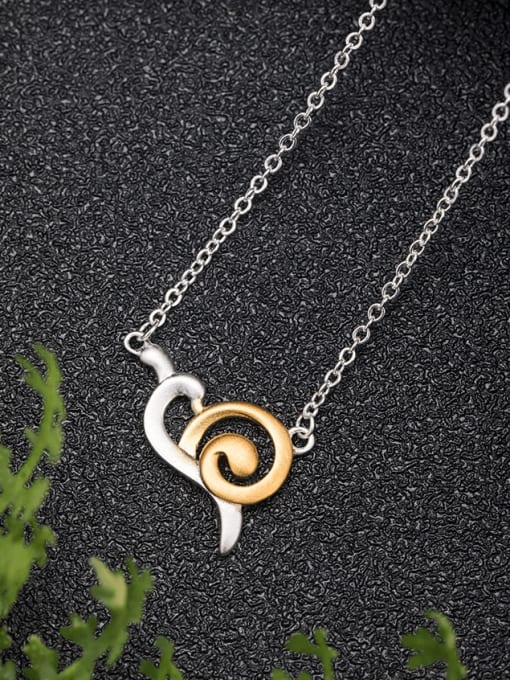 SILVER MI 925 Sterling Silver Minimalist Insect Pendant Necklace