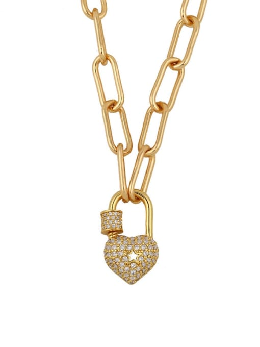 a heart Titanium Cubic Zirconia Heart Vintage Necklace
