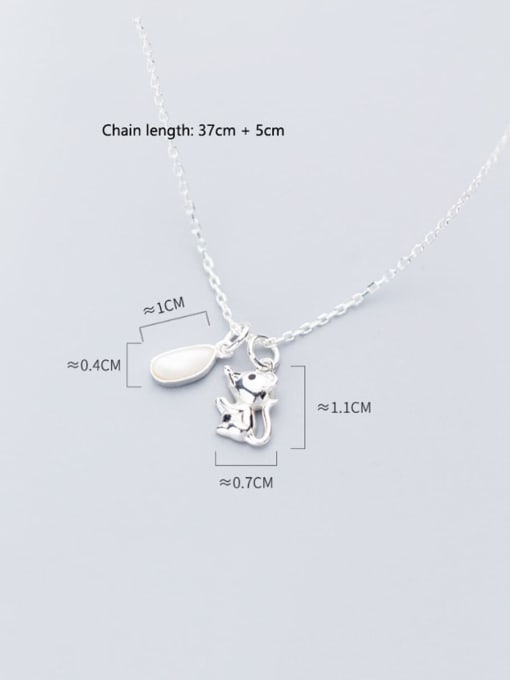Rosh 925 Sterling Silver  Cute Mouse Pendant Necklace 3