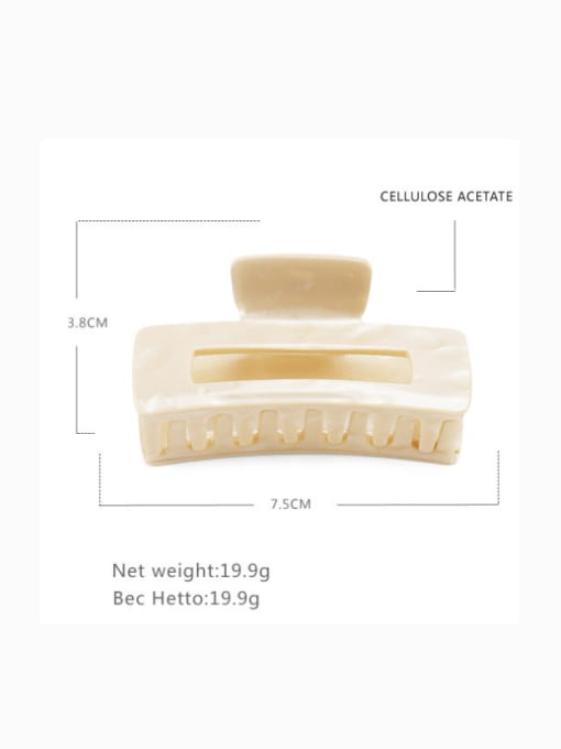 HUIYI Cellulose Acetate Trend Geometric Alloy Jaw Hair Claw 3