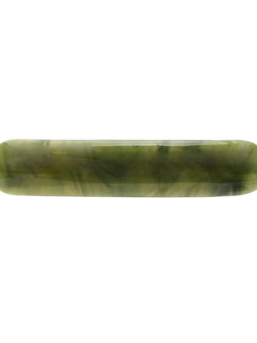 Army green 8 cm wide Cellulose Acetate Minimalist Geometric Alloy Hair Barrette Spring clip