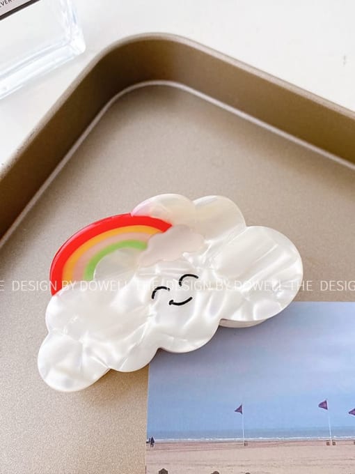 Rainbow 8cm Cellulose Acetate Trend Cloud Alloy Jaw Hair Claw
