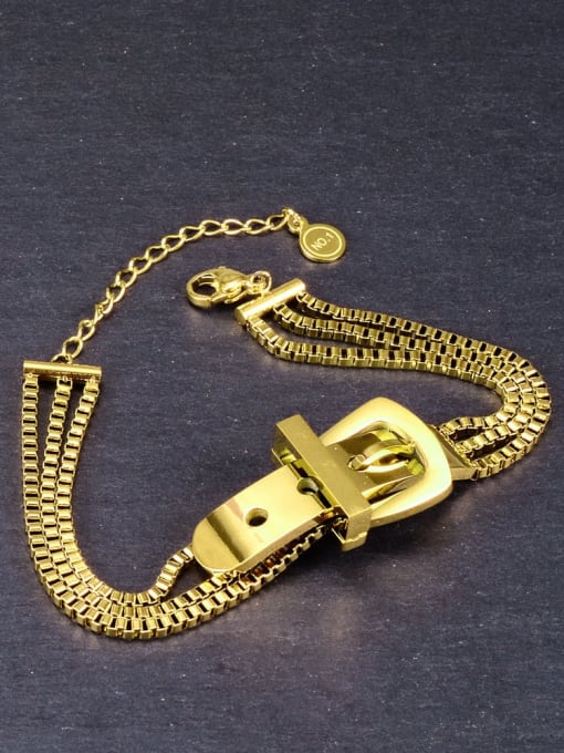 A TEEM Titanium Irregular Vintage Link Bracelet 0