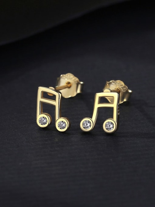 14K 23I05 gold 925 Sterling Silver Rhinestone Irregular Minimalist Stud Earring