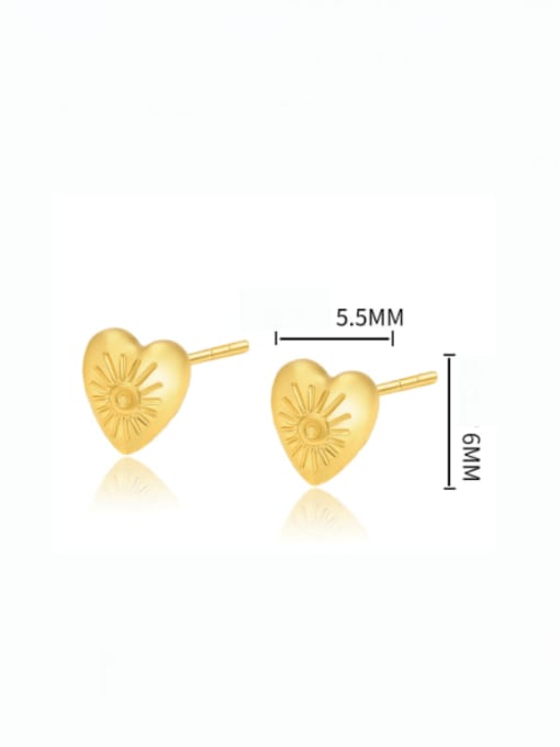 Love Earrings Alloy Heart Minimalist Stud Earring