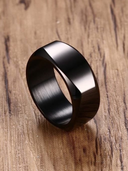 CONG Titanium Steel Smooth Geometric Minimalist Band Ring 3