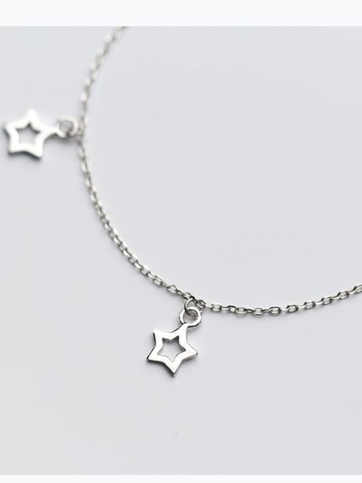 Rosh 925 Sterling Silver Hollow Star Minimalist Bracelet 1