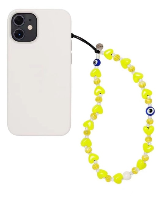 SZ A210008C Multi Color Acrylic Heart Bohemia Mobile Phone Accessories