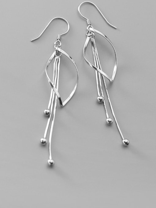 Rosh 925 Sterling Silver Geometric Minimalist Hook Earring 0