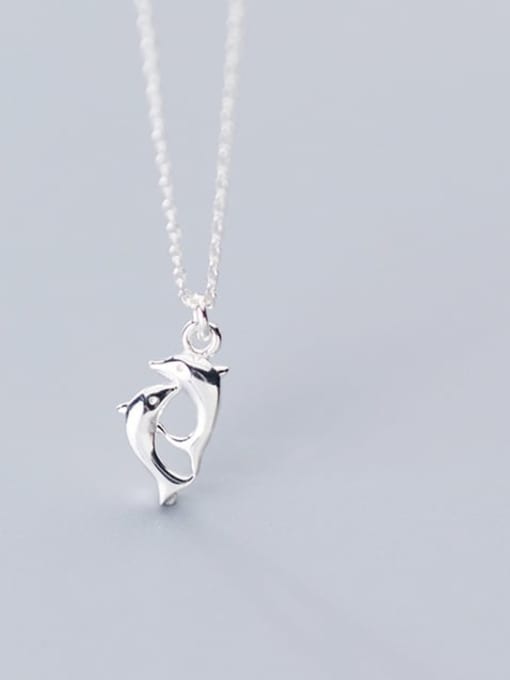 Rosh 925 Sterling Silver Dolphin Minimalist Necklace 2