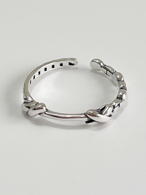 Knot ring j1616 925 Sterling Silver Irregular Vintage Band Ring