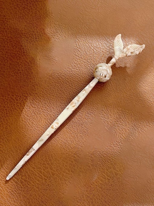 Dazzling beige 19cm Cellulose Acetate Cute Irregular Hair Stick