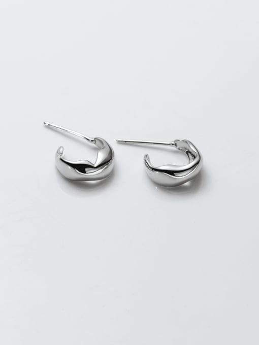 Rosh 925 Sterling Silver Geometric Minimalist Stud Earring 0