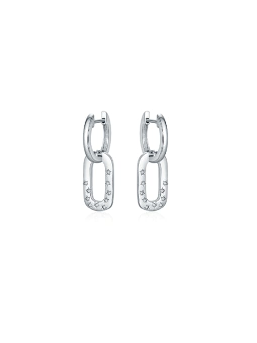 MODN 925 Sterling Silver Geometric Vintage Drop Earring