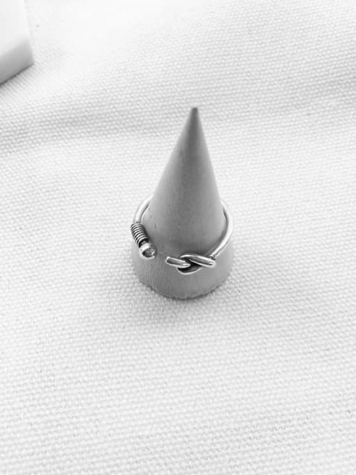 Boomer Cat S925 Sterling Silver Vintage single knot Free Size ring 1