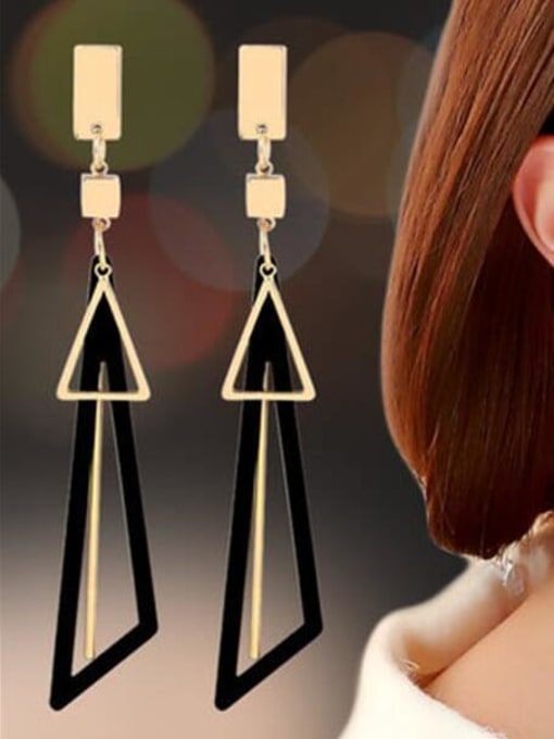 A TEEM Titanium Triangle Minimalist Chandelier Earring