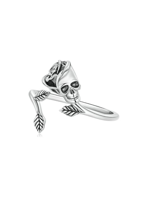 Jare 925 Sterling Silver Skull Cute Band Ring 0