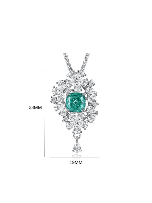 BC-Swarovski Elements 925 Sterling Silver High Carbon Diamond Irregular Luxury Necklace 3