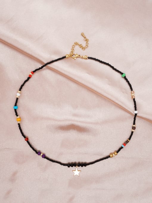 Roxi Zinc Alloy Miyuki Millet Bead Multi Color Bohemia Beaded Necklace 2