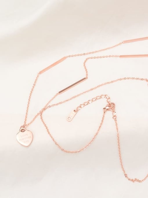 A TEEM Titanium Minimalist Smooth heart Pendant  Necklace 1