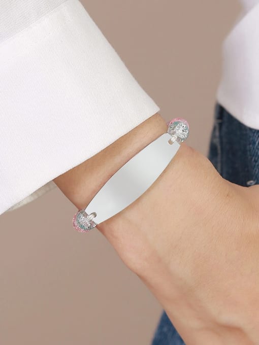 CONG Stainless steel Bead Geometric Minimalist Adjustable Bracelet 3
