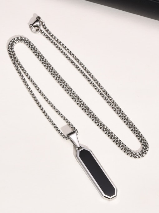 PN 1760 Steel Pendant with Chain 60CM Stainless steel Hip Hop  Geometric Pendant