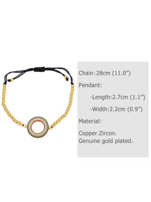 CC Brass Cubic Zirconia Geometric Vintage Adjustable Bracelet 1