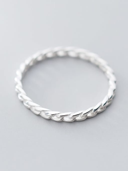 Rosh 925 Sterling Silver 925 Geometric Minimalist Band Ring 3