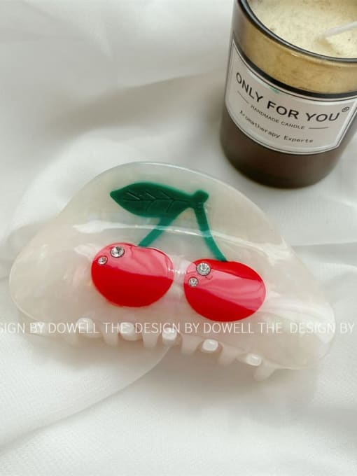 Cherry 8.5cm Cellulose Acetate Trend Geometric Alloy Jaw Hair Claw