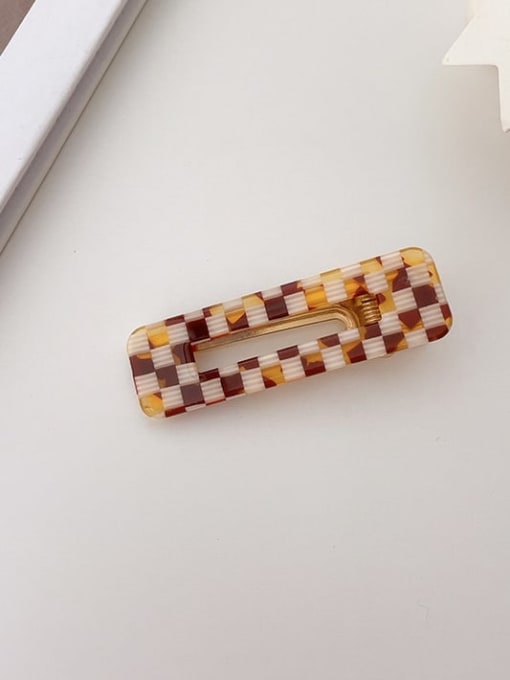 E222 6.3cm Cellulose Acetate Trend Geometric Alloy Jaw Hair Claw