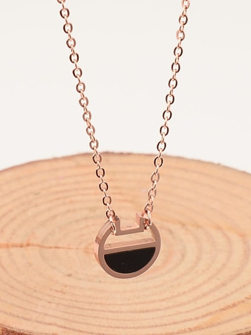 A TEEM Titanium Acrylic Locket Minimalist Necklace 1