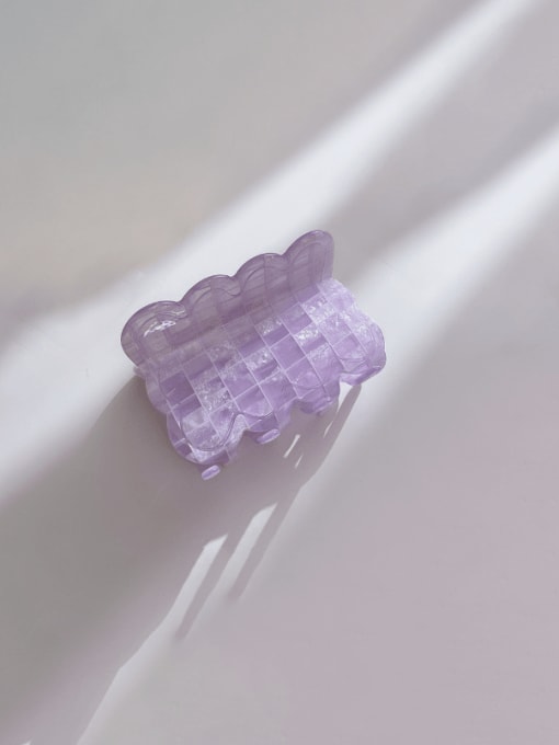 Purple 7.6cm Cellulose Acetate Trend Geometric Alloy Jaw Hair Claw