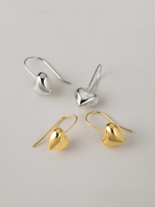 Rosh 925 Sterling Silver Heart Minimalist Hook Earring 0