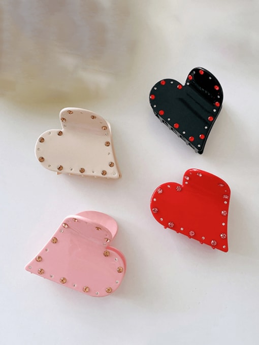 Chimera Cellulose Acetate Cute Heart Jaw Hair Claw 1