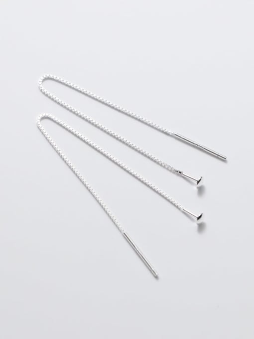 Rosh 925 Sterling Silver Tassel Minimalist Threader Earring 4