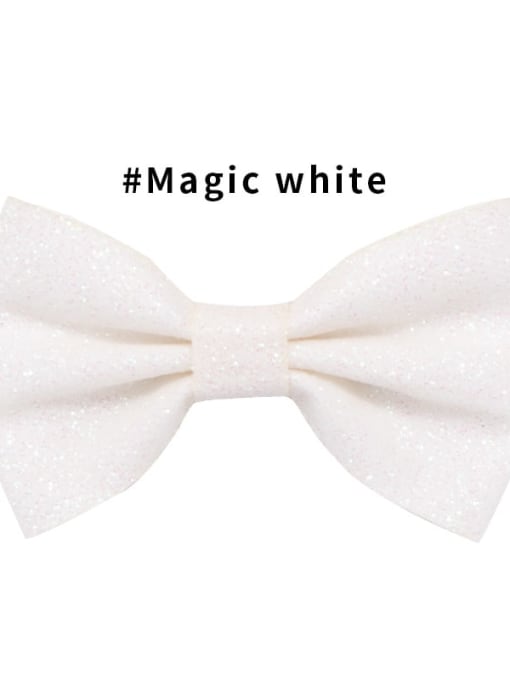 5 magic white Alloy Fabric Cute Bowknot  Multi Color Hair Barrette