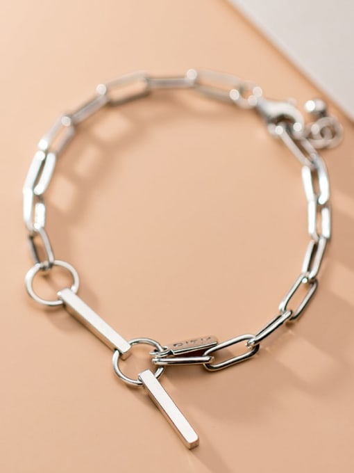Rosh 925 Sterling Silver  Vintage Hollow Chain Link Bracelet 4