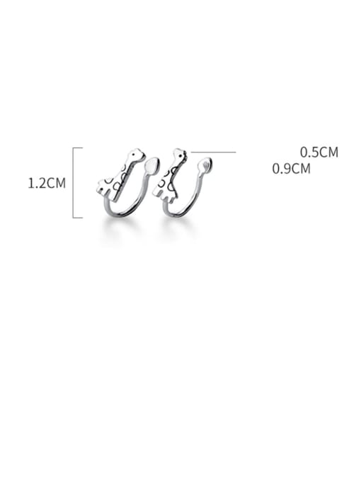 Rosh 925 Sterling Silver Simple Fashion Cute Zebra  Clip Earring 3