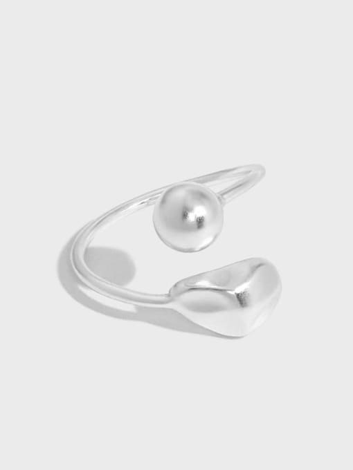 DAKA 925 Sterling Silver Water Drop Minimalist Band Ring 0