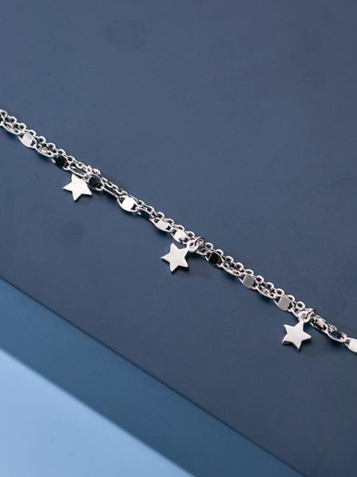 Rosh 925 Sterling Silver Star Minimalist Strand Bracelet 1