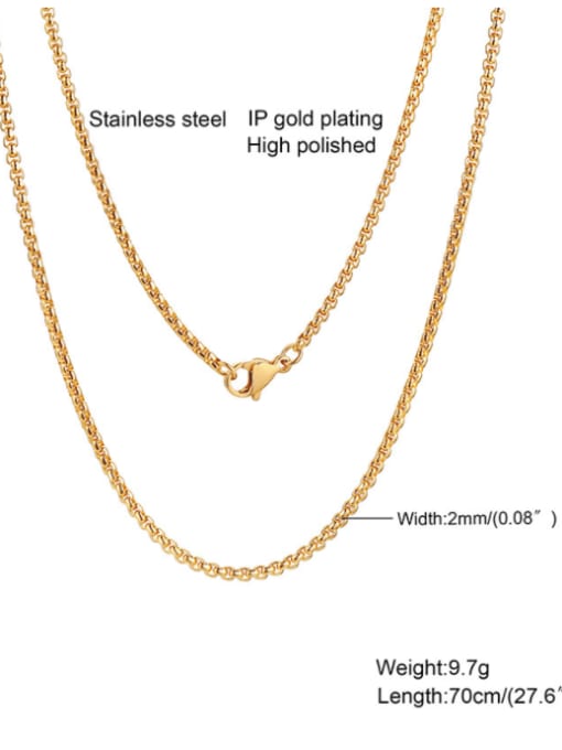 CONG Stainless steel Geometric Minimalist Cable Chain 3