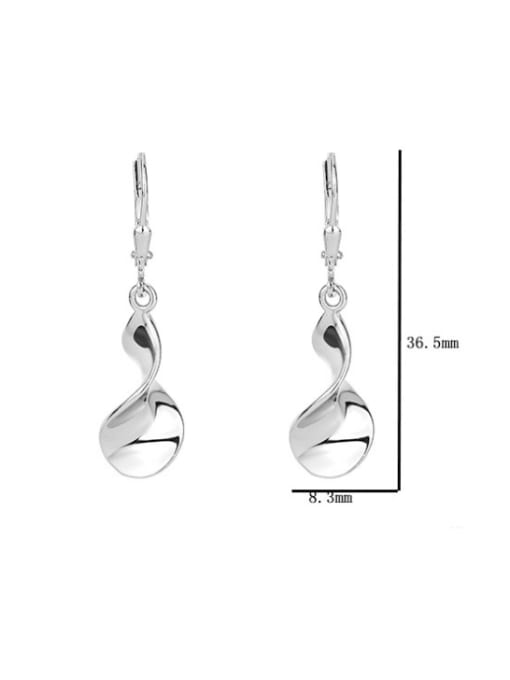 BC-Swarovski Elements 925 Sterling Silver Geometric Minimalist Drop Earring 3