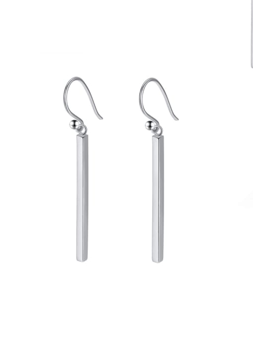 RINNTIN 925 Sterling Silver Geometric Minimalist Hook Earring 4