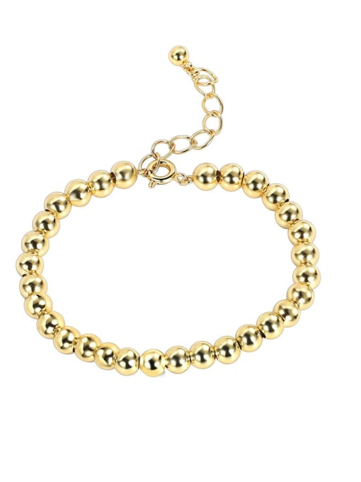 Gold Beaded Bracelet Brass Vintage Beaded Bracelet