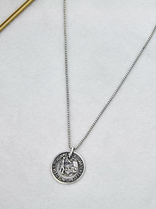 necklace Vintage Sterling Silver With Vintage Round Pendant Diy Accessories